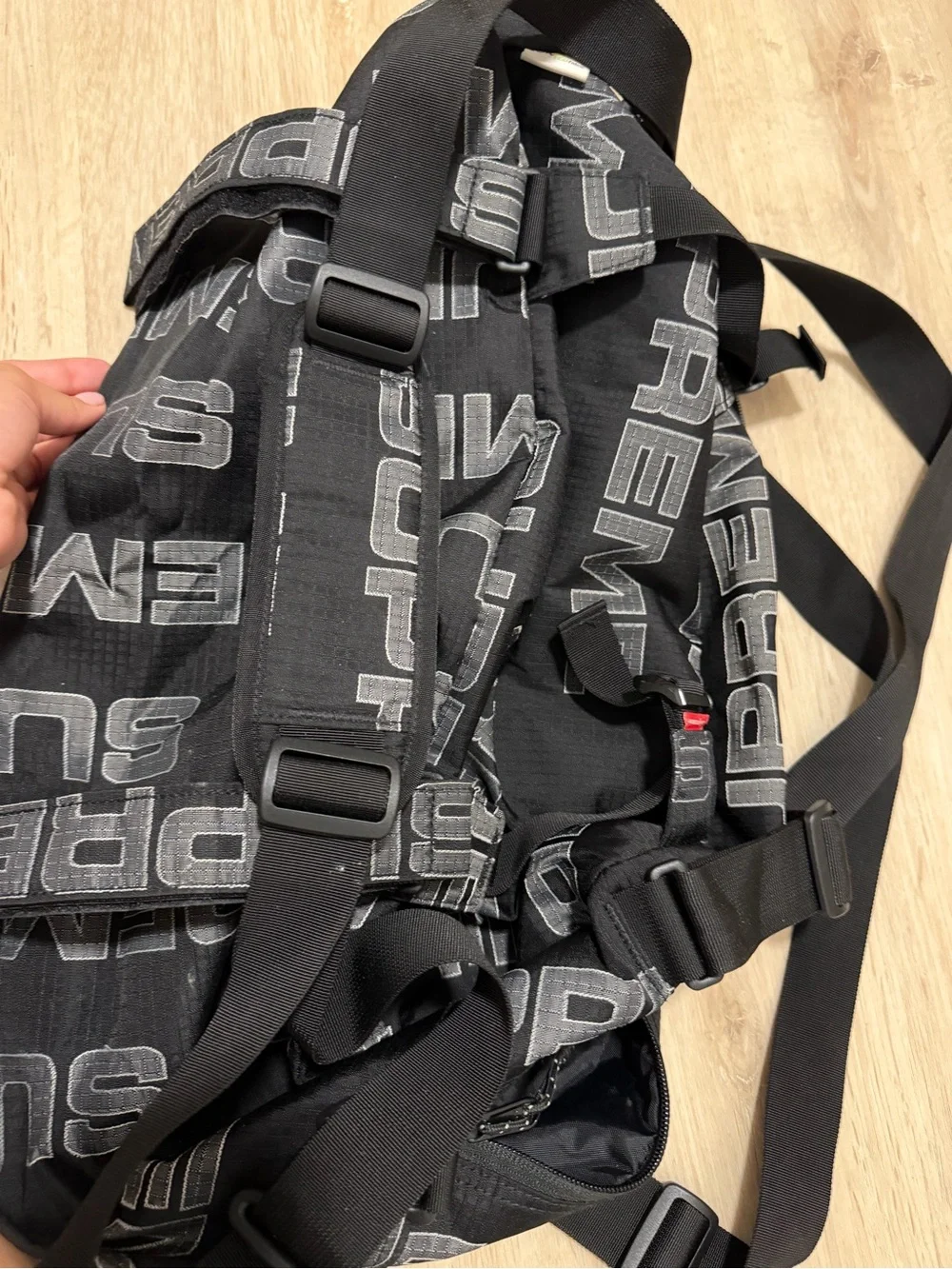 Used: Supreme Duffle Bag Black FW21